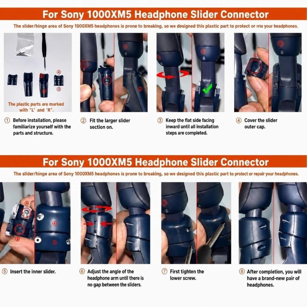 플라스틱 헤드폰 힌지 수리 키트 암 커넥터 세트 소니  - Sony Headphone Wh-1000Xm5 리뷰 및 가격